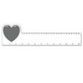 12" Plastic Rectangle Ruler w/ Corner Heart